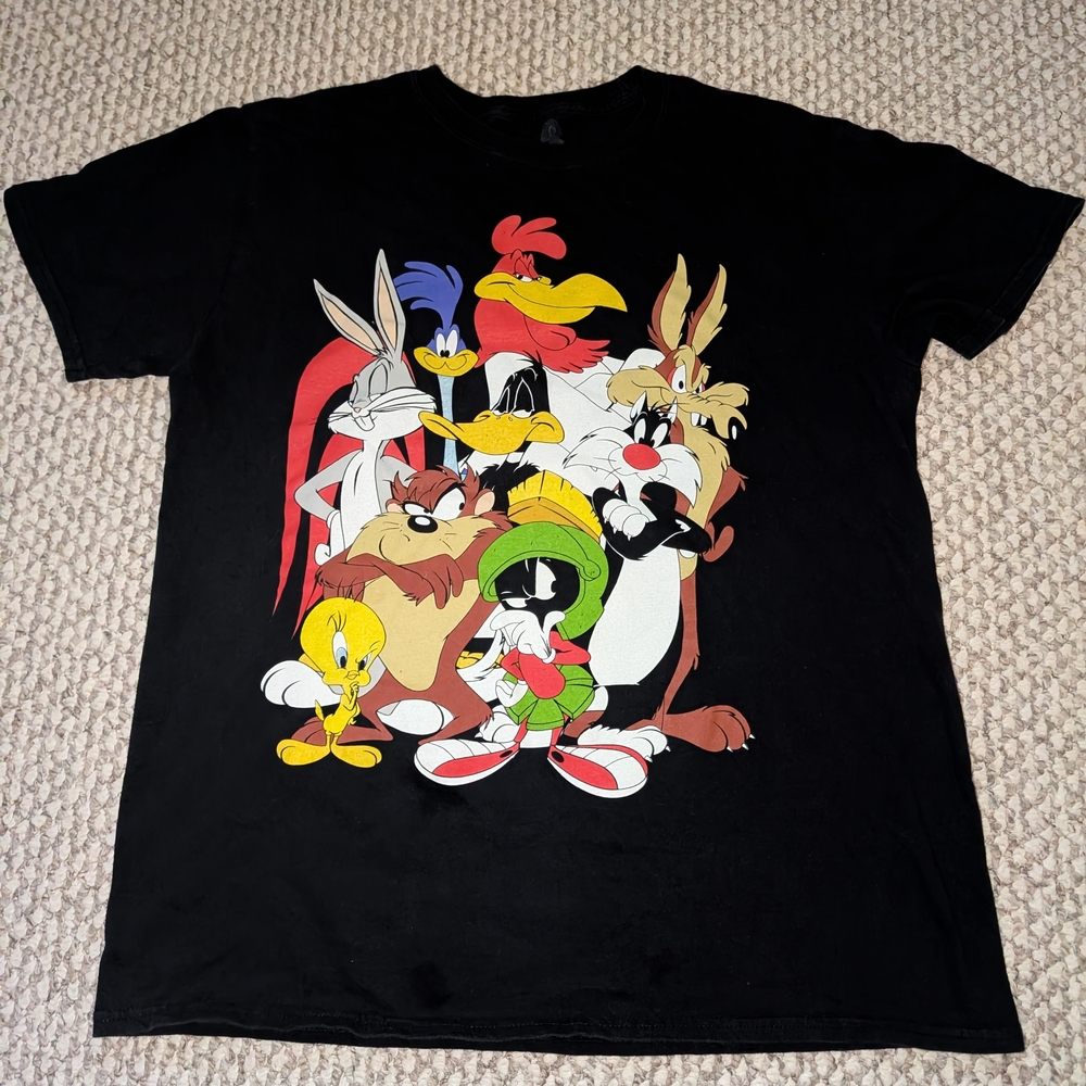 Warner Bros. Black Looney Tunes Character Tee